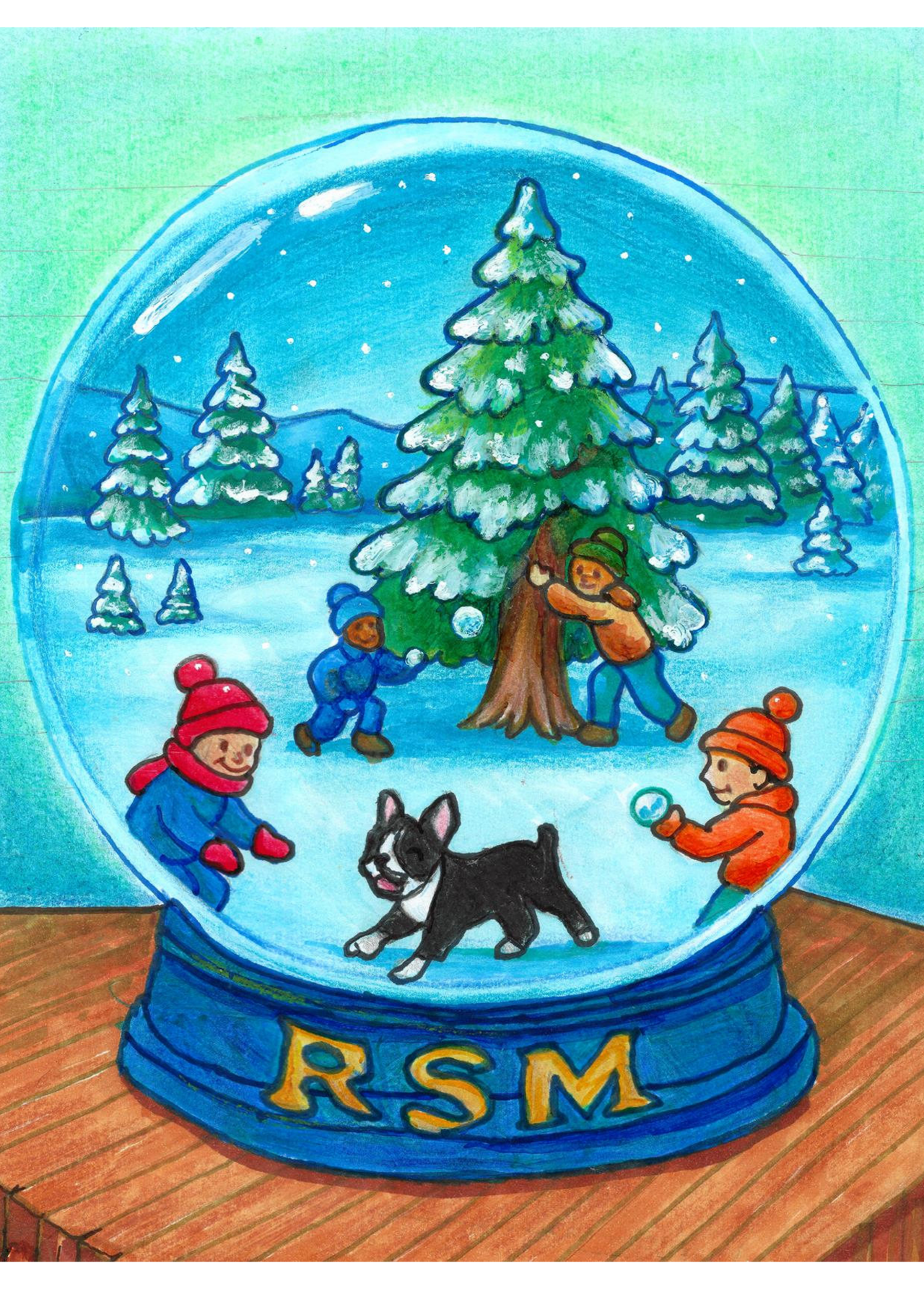 "Winter Gnomes"  by Jackson, age 13