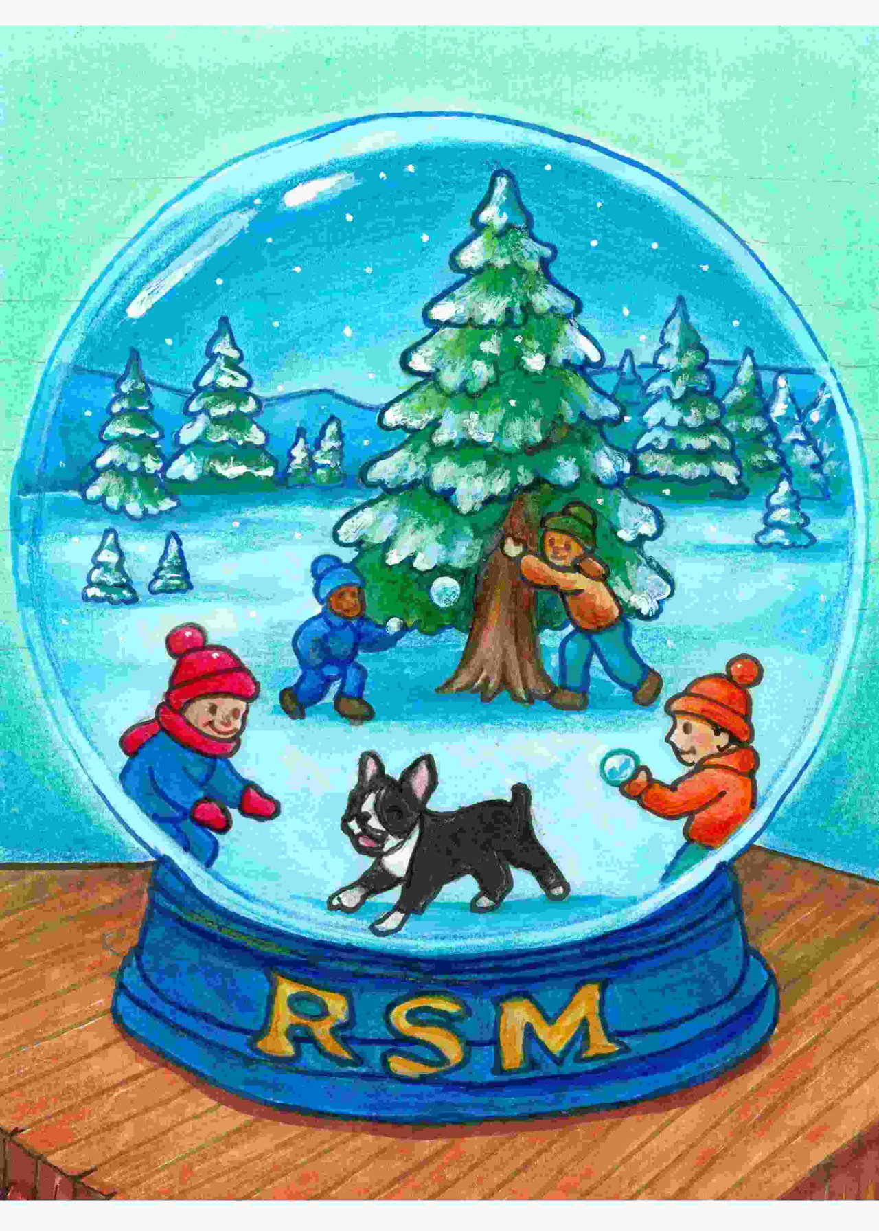 "Winter Gnomes"  by Jackson, age 13