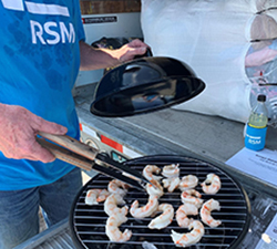 RSM professional grills shrimp