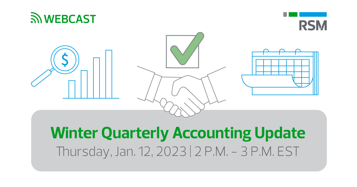 Quarterly accounting update webcast—2023 series