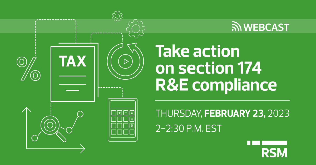 Take action on section 174 R&E compliance