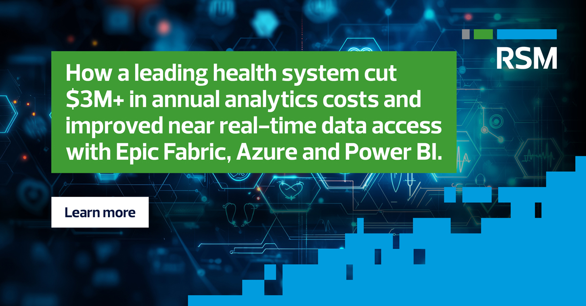 RSM and health system turn data complexity into a scalable, AI enabled ...