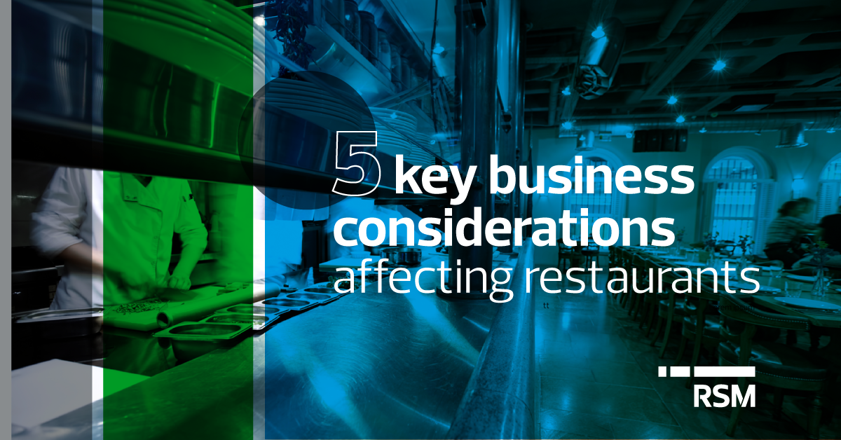 5 Key Business Issues Restaurants Are Facing