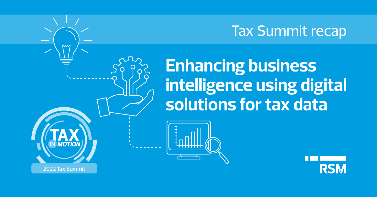 Enhancing business intelligence using digital solutions for tax data