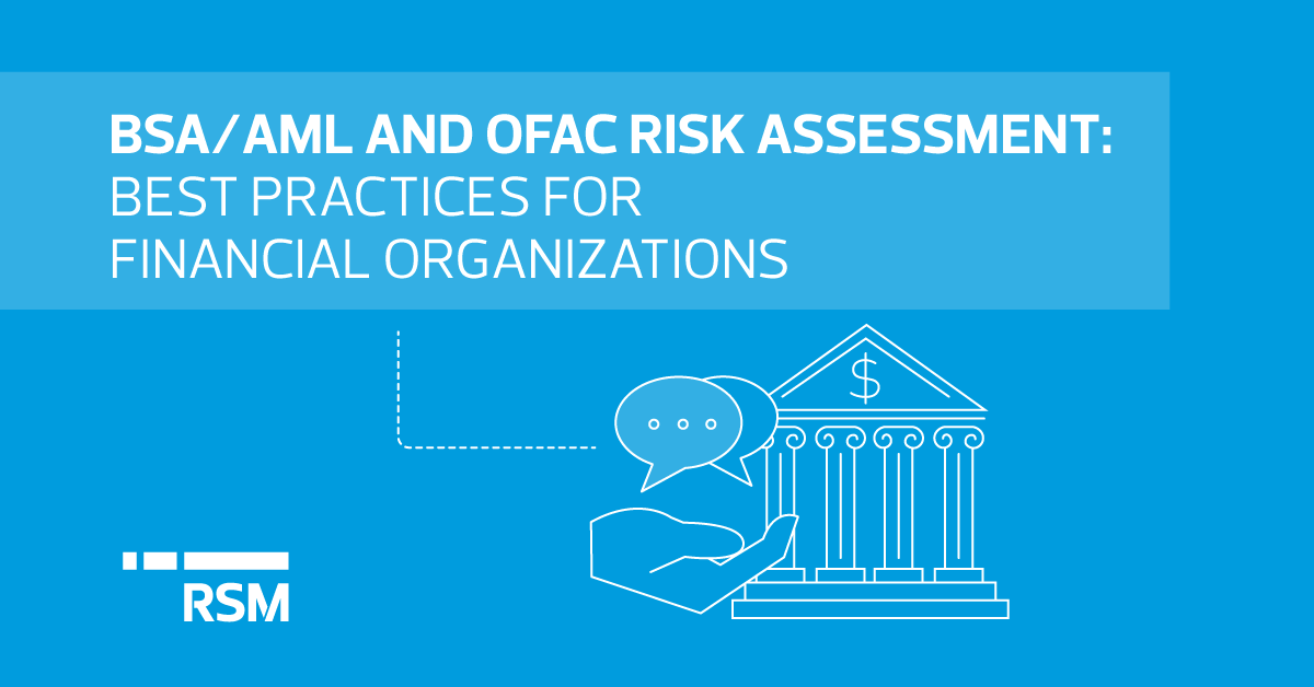 Bsaaml And Ofac Risk Assessment Best Practices For Financial 3942