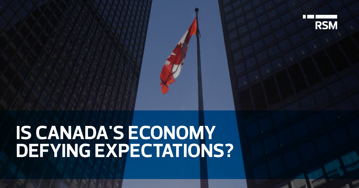 Canadian economic outlook Defying expectations