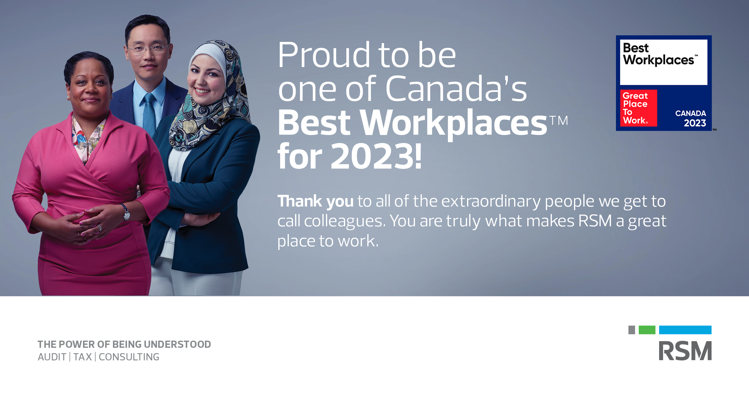 RSM Canada ranked 32nd on 2023 Best Workplaces™ in Canada list