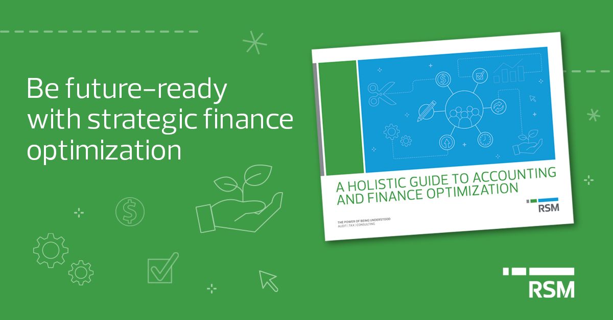 A holistic guide to accounting and finance optimization