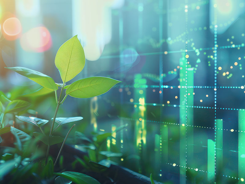 leaves and bar graph